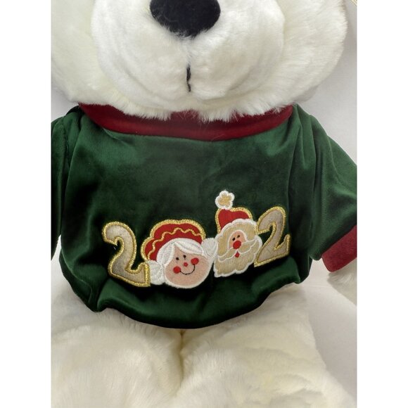 Dan Dee 20” Teddy Bear 2002 Holiday Christmas White Plush Stuffed Animal Tags - Picture 3 of 13